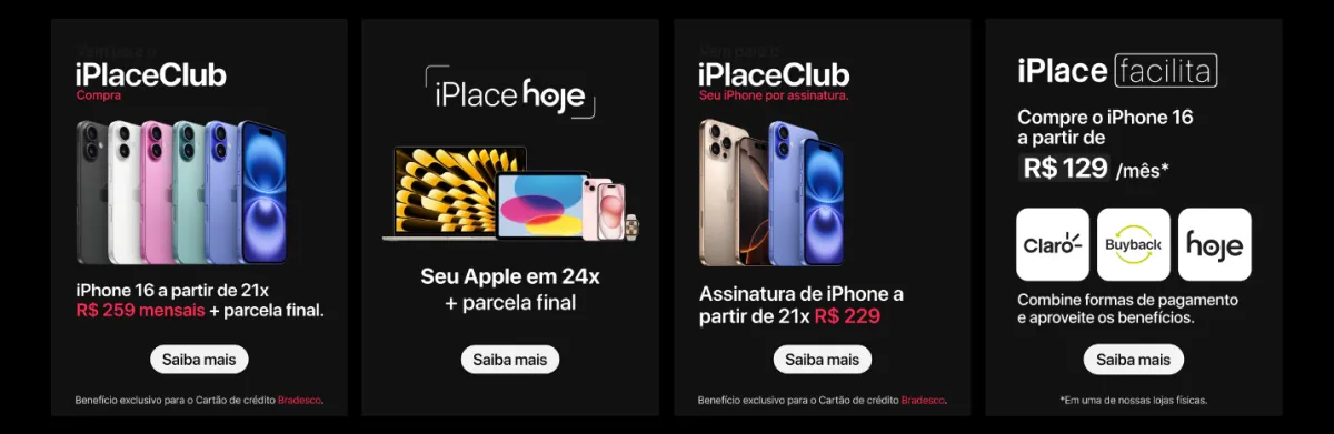 Vantagens disponíveis na Black Friday da iPlace