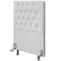 Cabeceira Cama Box Solteiro 90cm Diamante D10 Corano Branco - Mpozenato