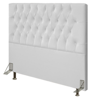 Cabeceira Cama Box Casal King 193cm Diamante D10 Corano Branco - Mpozenato