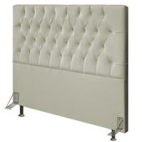 Cabeceira Cama Box Casal 140cm Diamante D10 Corano Bege - Mpozenato