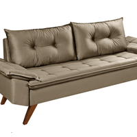 Sofa 3 Lugares Bariloche Retro Essencial Estofados Chocolate