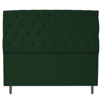 Cabeceira Estofada Liverpool 140 cm Casal Suede Verde - Amarena Móveis