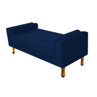 Recamier Félix King Size 195cm Suede Azul Marinho - Amarena Móveis