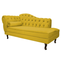 Recamier Diana 185cm Lado Direito Suede Amarelo - Amarena Móveis