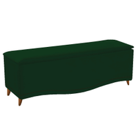 Calçadeira Estofada Yasmim 140 cm Casal Suede Verde - Amarena Móveis