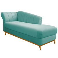 Recamier Vanessa 160cm Lado Direito Suede Azul Tiffany - Amarena Móveis