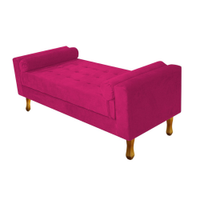 Recamier Baú Félix Solteiro 120cm Suede Pink - Amarena Móveis