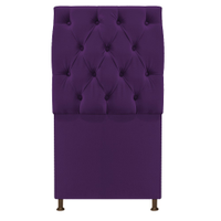 Cabeceira Sofia 90 cm Solteiro Suede Roxo - Amarena Móveis