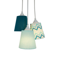 Lustre Pendente Cacho Chevron Crie Casa Tons de Verde