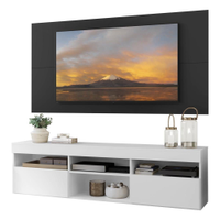 Rack com Painel para TV até 65" Suspenso com 2 Portas Londres Multimóveis Branco/Preto