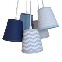 Lustre Pendente Quarto Bebê Menino Chevron