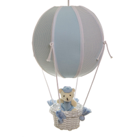 Lustre Balão Bolinha Urso Azul Quarto Bebê Infantil