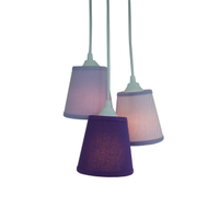 Lustre Pendente Triplo Crie Casa Lilás e Roxo