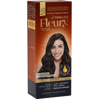 Tinta de Cabelo Fleury Castanho Médio 4.0 KIT