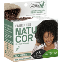 Tinta de Cabelo Natucor Naturalmente Autêntica Café Forte Preto Tabaco Especial 2.8 KIT_E