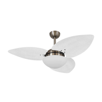 Ventilador de Teto Kovalski Bronze 3 Pás Palmae Branco 127V