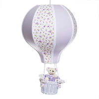 Lustre Balão G Lilás Com Ursinha Quarto Bebê Infantil