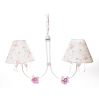 Lustre 2L Primavera Rosa 2 Flores P Rosa Quarto Bebê Infantil Menina