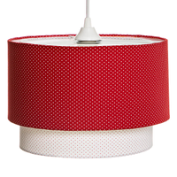 Lustre Tubular Duplo Vermelho Quarto Bebê Infantil