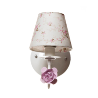 Arandela 1 Lâmpada Flor Rosa Quarto Bebê Infantil - Bivolt