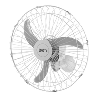 Ventilador de Parede Oscilante 60 cm Bivolt Branco