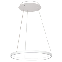 Lustre Pendente Arco Ring Anel Branco Led Bivolt 40cm 3000K