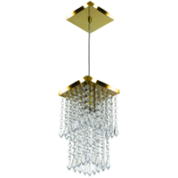 Pendente De Cristal Acrilico Spark Dourado Maravilhoso