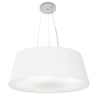 Pendente Cone Md-4002 Cúpula em Tecido 21-60x50cm Branco - Bivolt