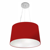 Pendente Cone Md-4153 Cúpula em Tecido 30-45x40cm Bordô - Bivolt