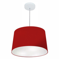 Pendente Cone Md-4156 Cúpula em Tecido 30/45x40cm Bordô - Bivolt