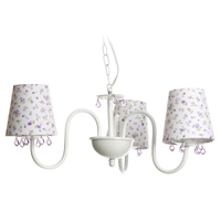 Lustre 3L Pingente Gotinha Lilás Quarto Bebê Infantil Menina