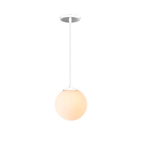 Pendente Globo Esfera de Vidro Branco Fosco 14cm - BRANCO