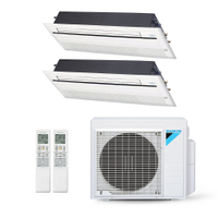 Ar-Condicionado Multi Split Inverter Daikin 18.000 BTUs (2x Evap Cassete 1 Via 9.000) Quente/Frio 220V