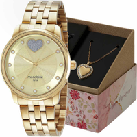 Kit Relógio Mondaine Feminino com Colar 32362LPMKDE1K1