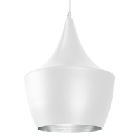 Luminária pendente Tom Dixon Beat Fat Balão Branco com interior prata