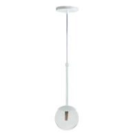 Pendente Globo Esfera de Vidro 12cm - BRANCO - Vidro Cristal