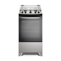 Fogão 4 bocas Electrolux Prata Efficient com Mesa Inox, PerfectCook e VaporBake (FE4IS) - Bivolt