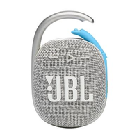 Caixa de Som Portátil JBL Clip 4, Bluetooth, 5 W RMS, À Prova d' Água, com Mosquetão Integrado, Até 10 Hrs de Bateria, Branco - JBLCLIP4ECOW