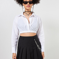 Camisa Cropped Com Elástico