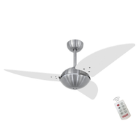 Ventilador Off Clear Branco 220V e Controle Remoto