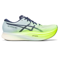 Tênis ASICS Metaspeed Sky+ - Unissex - Amarelo, Cinza e Azul Marinho