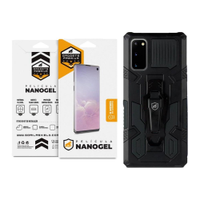 Kit Capa case capinha Clip e Pelicula Nano Gel Samsung Galaxy S20 - Gshield