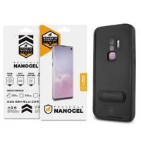 Kit Capa case capinha à Prova d'água e Película de Nano Gel Dupla para Samsung Galaxy S9 P