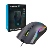 Mouse Gamer Fortrek Black Hawk, RGB, 7200DPI, 6 Botões, USB 2.0 - 75682