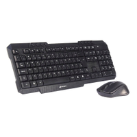 Kit Teclado + Mouse C3TECH KW10BK, Wireless, 8 Funções Multimídia, Preto