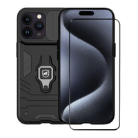 Kit Capa case capinha Defender e Pelicula Ultra Glass para iPhone 15 Pro - Gshield