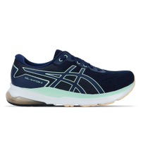 Tênis ASICS GEL-Shinobi 2 - Feminino - Azul Marinho com Verde e Laranja