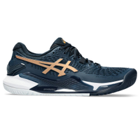 Tênis ASICS GEL-Resolution 9 - Feminino - Azul Marinho com Laranja