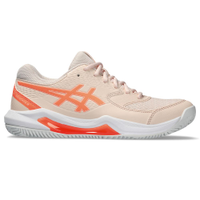 Tênis ASICS GEL-Dedicate 8 Clay - Feminino - Rosa com Laranja e Branco