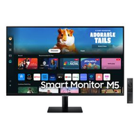 Samsung Smart Monitor M5 27" 2024 FHD, Tela Plana, Painel VA, 60Hz,Smart Hub, Gaming Hub, AirPlay- Preto